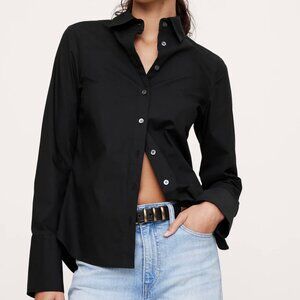 Banana Republic Non-Iron Stretch Shirt - Black, Size 2P